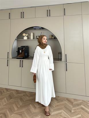 Benan Tensel Elbise Beyaz 