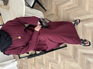 Benan Tensel Elbise Bordo