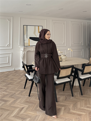 Benri Kemerli Cupra Takım Acı Kahve (2320)