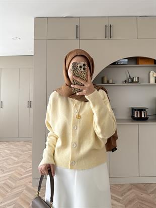 Berce Hırka Vanilya Bej