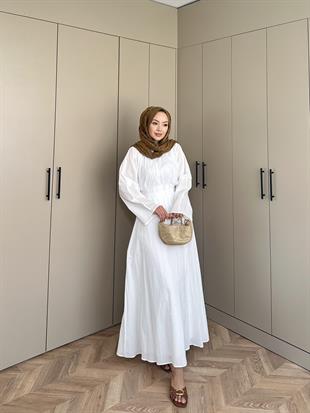 Beyna Etekli Takım Beyaz