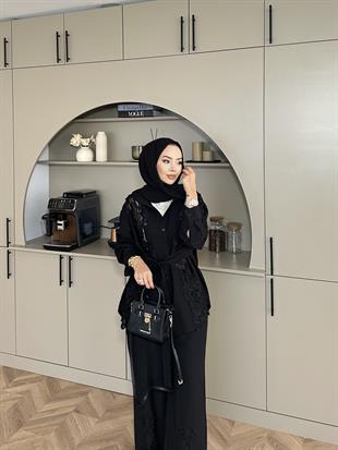 Biana Pantolonlu Takım Siyah