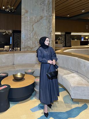 Bilas Kot Elbise Lacivert