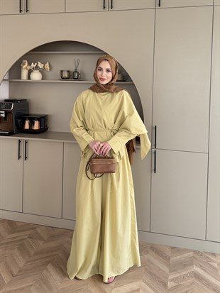 Billow Asimetrik Pantolon Takım Sarı (4476)