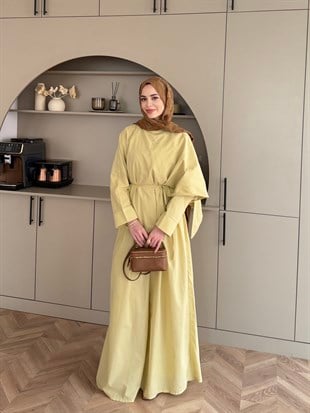 Billow Asimetrik Pantolon Takım Sarı (4476)