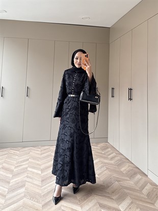 Blair Güpürlü Elbise Siyah (5770)