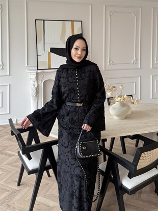 Blair Güpürlü Elbise Siyah (5770)
