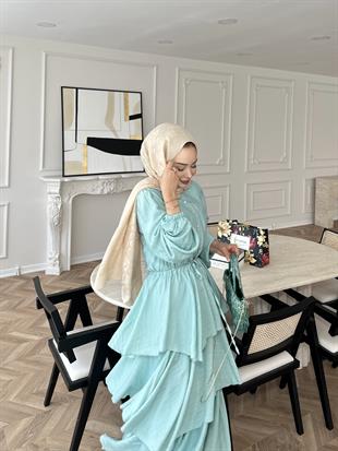 Bloom Kat Kat Elbise Su Yeşili