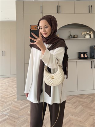 Blush Atkılı Eşofman Takım Kahve