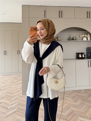 Blush Atkılı Eşofman Takım Lacivert 