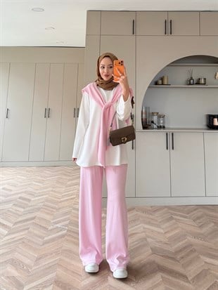 Blush Atkılı Eşofman Takım Pembe 