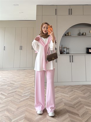 Blush Atkılı Eşofman Takım Pembe 