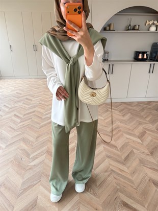 Blush Atkılı Pantolon Takım Haki 