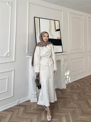 Bomber Ceketli Süet Etekli Takım Taş