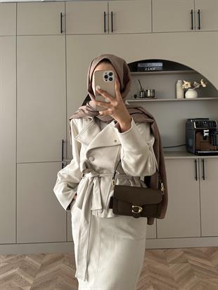 Bomber Ceketli Süet Etekli Takım Taş