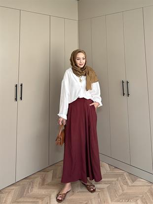 Boris Tensel Pantolon Bordo