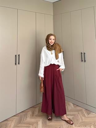 Boris Tensel Pantolon Bordo