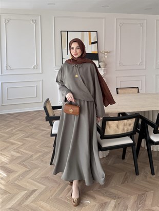 Breeze Gömlekli Elbise Haki (1910)