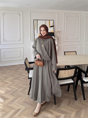 Breeze Gömlekli Elbise Haki (1910)