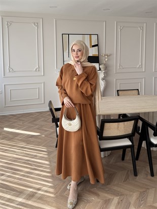 Breeze Gömlekli Elbise Kiremit (1910)