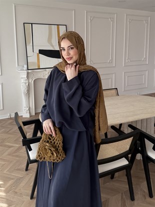 Breeze Gömlekli Elbise Lacivert (1910)