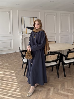 Breeze Gömlekli Elbise Lacivert (1910)