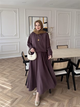 Breeze Gömlekli Elbise Mürdüm (1910)