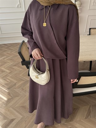 Breeze Gömlekli Elbise Mürdüm (1910)