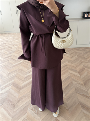 Calm Asimetrik Yaka Cupra Takım Mürdüm (488)