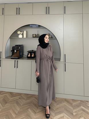 Candy Broşlu Elbise Antrasit