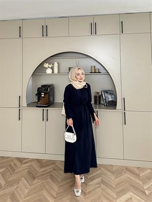 Candy Broşlu Elbise Lacivert