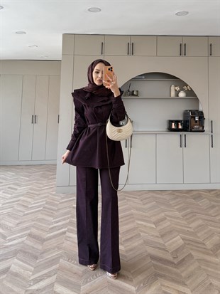 Capri Yaka Detaylı Kot Takım Mürdüm (2014)