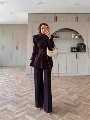 Capri Yaka Detaylı Kot Takım Mürdüm (2014)