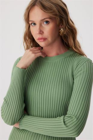 Cara Triko Etekli Takım Mint Yeşili