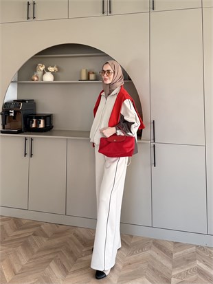 Carlot Fermuarlı Scuba Pantolonlu Takım Bej (4581)