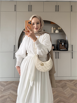 Caterina Güpürlü Etekli Takım Beyaz (5738)