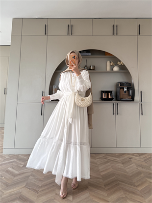 Caterina Güpürlü Etekli Takım Beyaz (5738)