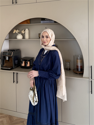 Caterina Güpürlü Etekli Takım Lacivert (5738)