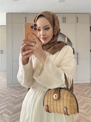 Celine Dikiş Detaylı Etekli Takım Bej (3347)