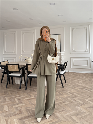 Cesar Modal Pantolonlu Takım Haki (2306)