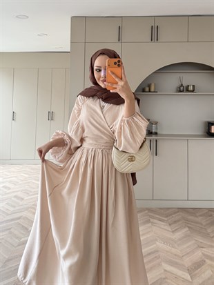 Chill Bağlamalı Etekli Takım Bej (5736)