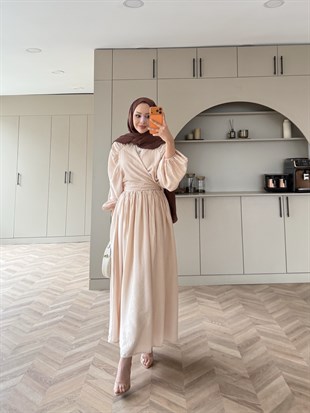 Chill Bağlamalı Etekli Takım Bej (5736)