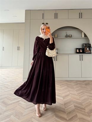 Chill Bağlamalı Etekli Takım Bordo (5736)