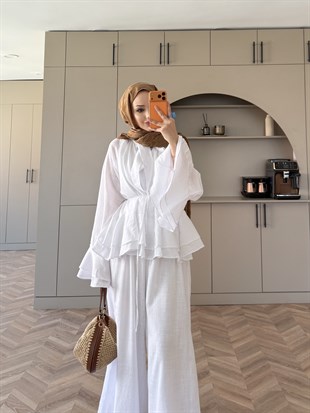 Choco Kat Kat Keten Takım Beyaz (4477)