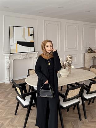 Ciara Süveterli Pantolonlu Takım Siyah