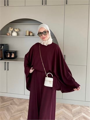 Citron Oysh Yarasakol Pantolonlu Takım Mürdüm (8012)