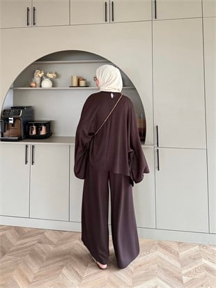 Citron Oysh Yarasakol Pantolonlu Takım Kahve (8012)