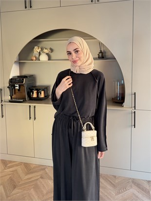 Claris Oysh Pantolonlu Takım Siyah (4549)