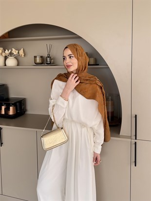 Clips Yarasa Kollu Pantolon Takım Ekru (5769)