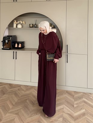 Clips Yarasa Kollu Pantolon Takım Mürdüm (5769)